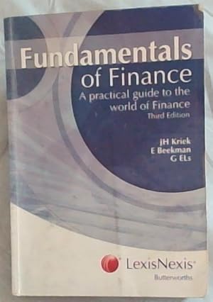 Bild des Verkufers fr Fundamentals of Finance: A Practical Guide to the World of Finance - Third Edition zum Verkauf von Chapter 1
