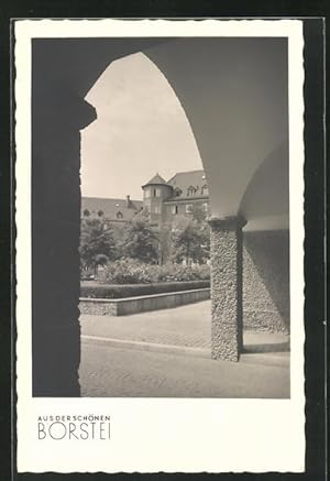 Ansichtskarte München-Moosach, Aus der schönen Borstei, Arkadenpartie in der Bauhaus-Wohnsiedlung