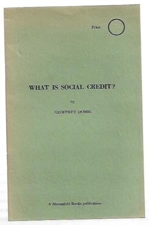 Imagen del vendedor de What is social credit? a la venta por City Basement Books