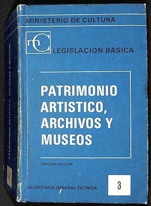 Seller image for Legislacin bsica III: Patrimonio artstico, archivos y museos for sale by Els llibres de la Vallrovira