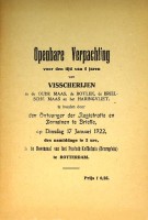 Bild des Verkufers fr Openbare Verpachting voor den tijd van 6 jaren van Visscherijen, Oude Maas, B. zum Verkauf von nautiek