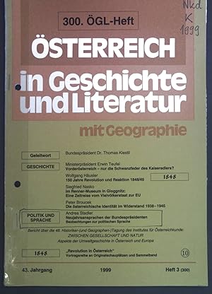 Image du vendeur pour Neujahrsansprachen der Bundesprsidenten: Beobachtungen zur politischen Sprache.- aus: sterreich in Geschichte und Literatur 43. Jahrgang Heft 3/ 1999. mis en vente par books4less (Versandantiquariat Petra Gros GmbH & Co. KG)