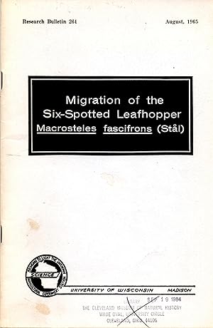 Image du vendeur pour Migration of the Six-Spotted Leafhopper Macrosteles fascifrons (Stal) mis en vente par Book Booth