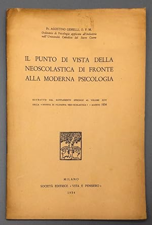 Seller image for Il punto di vista della Neoscolastica di fronte alla moderna Psicologia for sale by Els llibres de la Vallrovira