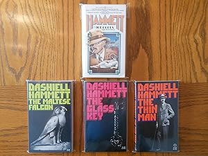 Imagen del vendedor de Dashiell Hammett Four (4) Paperback Book Novels Lot, including: The Maltese Falcon; The Glass Key; The Thin Man, and; Hammett. a la venta por Clarkean Books