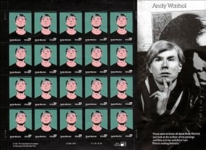 Image du vendeur pour Sheet of Twenty 37 Cent Andy Warhol Stamps mis en vente par Specific Object / David Platzker