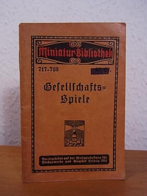 Gesellschafts-Spiele. Miniatur-Bibliothek Nr. 717 - 718