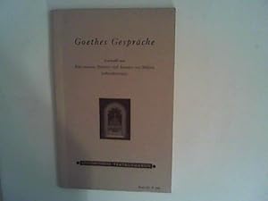 Bild des Verkufers fr Goethes Gesprche zum Verkauf von ANTIQUARIAT FRDEBUCH Inh.Michael Simon