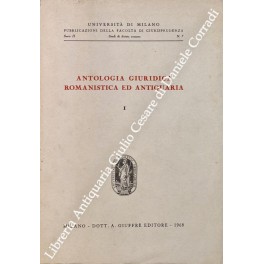 Bild des Verkufers fr Antologia giuridica romanistica ed antiquaria. Vol. I zum Verkauf von Libreria Antiquaria Giulio Cesare di Daniele Corradi