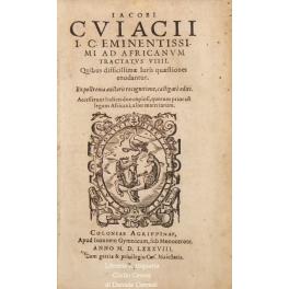 Image du vendeur pour Ad Africanum tractatus VIIII. Quibus difficillimae Iuris quaestiones enodantur mis en vente par Libreria Antiquaria Giulio Cesare di Daniele Corradi