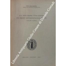 Immagine del venditore per La doctrine italienne de droit international prive (1958-1960) venduto da Libreria Antiquaria Giulio Cesare di Daniele Corradi