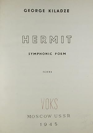 Hermit, Symphonic Poem, Full Score
