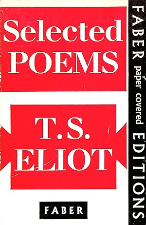 Bild des Verkufers fr Selected Poems by Eliot, T. S. zum Verkauf von M Godding Books Ltd