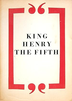 King Henry the Fifth. Edited with a critical commentary by G. G. Urwin (London English Literature...