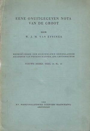 Een onuitgegeven nota van De Groot