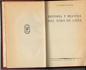 Imagen del vendedor de HISTORIA Y BRAVURA DEL TORO DE LIDIA. a la venta por Librera Javier Fernndez