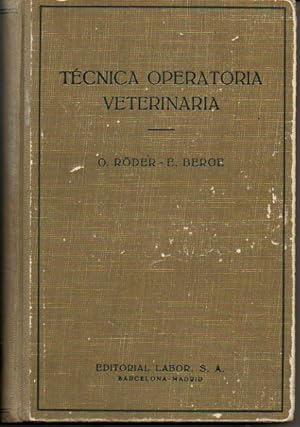 Imagen del vendedor de TECNICA OPERATORIA VETERINARIA. a la venta por Librera Javier Fernndez