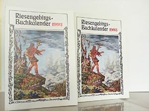 Konvolut aus 2 Riesengebirgs-Buchkalender 1993 und 1992.