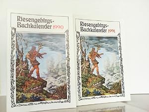 Konvolut aus 2 Riesengebirgs-Buchkalender 1990 und 1991.