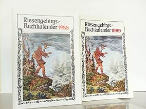 Konvolut aus 2 Riesengebirgs-Buchkalender 1988 und 1989.