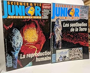 9 Dossiers hors série Science et Vie Junior n°3-4-5-6-7-8-9-11-12 --- les sentinelles de la terre...