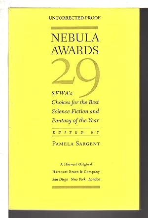 Imagen del vendedor de NEBULA AWARDS 29: SFWA's Choices for the Best Science Fiction and Fantasy of the Year. a la venta por Bookfever, IOBA  (Volk & Iiams)
