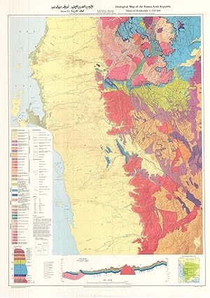 Yemen (North) Geological Map Printed On 4 Separately Issued Sheets