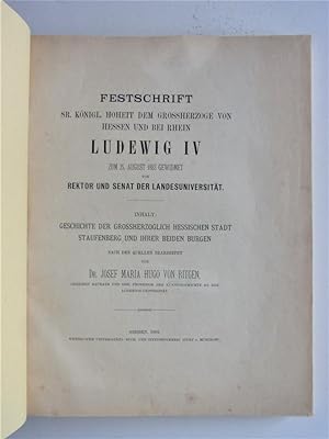 Festschrift Sr. Königl. Hoheit dem Grossherzoge von Hessen und bei Rhein Ludewig IV zum 25. Augus...