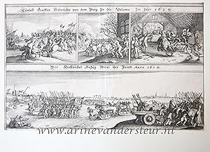 [Antique etching and engraving, ets en gravure, print] Anonymous. The Dutch approaching their ene...