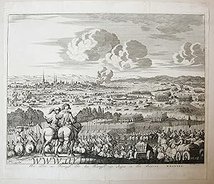 [Antique etching, ets] J. Luyken, Het ontset van Kameryk door den Hartogh van Anjou in den Jaaren...