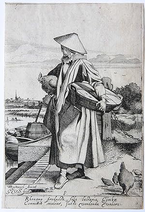 Antique print, etching | Peasant from Rijnland/Boerin uit Rijnland, published ca. 1645, 1 p.