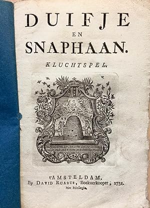 Fornenbergh: Duifje en Snaphaan. Kluchtspel, 't Amsterdam by David Ruarus 1731, 32 pp. Rare Theat...