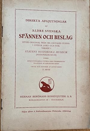 [Catalogue] Direkta Afgjutningar af Aldre Svenska Spännen och Beslag (.) Statens Historiska Museu...