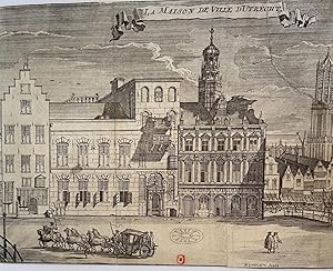 Print/Prent: La Maison de Ville d'Utrecht. Ca 1743