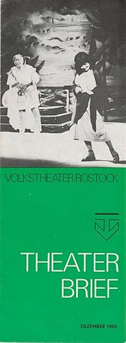 Image du vendeur pour Programmheft VOLKSTHEATER ROSTOCK THEATER BRIEF Dezember 1985 91. Spielzeit 1985 / 86 mis en vente par Programmhefte24 Schauspiel und Musiktheater der letzten 150 Jahre