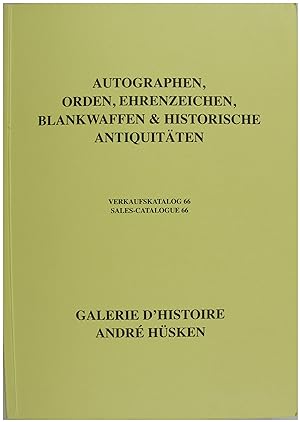 Seller image for Autografen, Orden, Ehrenzeichen, Blankwaffen & Historische Antiquitaeten for sale by Entelechy Books
