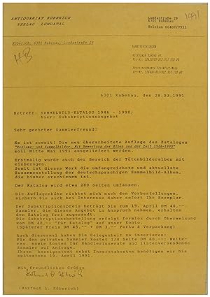 1872-1945 1101 und Sammelbilder Katalog Köberich's Reklame