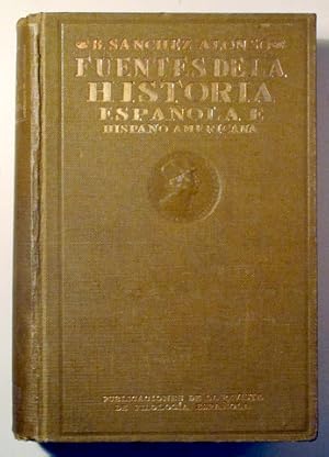 Imagen del vendedor de FUENTES DE LA HISTORIA ESPAOLA E HISPANO AMERICANA - Madrid 1927 a la venta por Llibres del Mirall