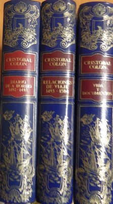 Imagen del vendedor de Cristobal Coln. 3 tomos. Primer diario de a bordo de Cristobal Coln. Relaciones de viaje 1493-1504 de Cristobal Coln. Vida y documentos de Cristobal Coln a la venta por Libreria Sanchez