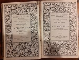 STORIA DELLA FILOSOFIA PARTE PRIMA LA FILOSOFIA GRECA VOL. 1  DALLE ORIGINI A PLATONE;VOL. 2  DA ...