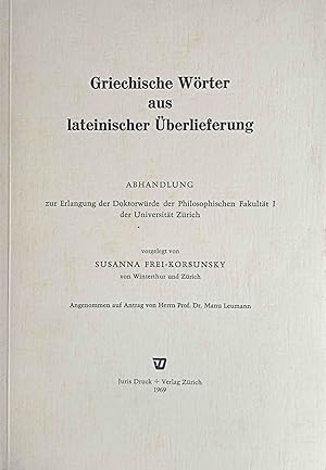 Griechische Wörter aus lateinischer Überlieferung