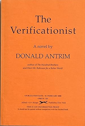 Seller image for The Verificationist for sale by Crow Hop Rare Books