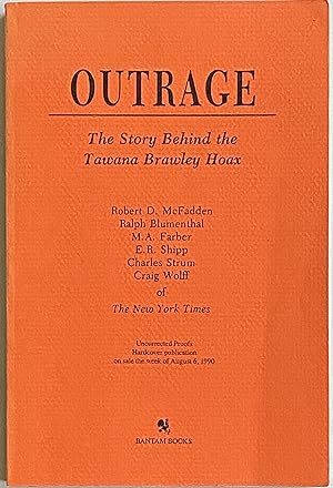 Image du vendeur pour Outrage: The Story Behind the Tawana Brawley Hoax mis en vente par Crow Hop Rare Books