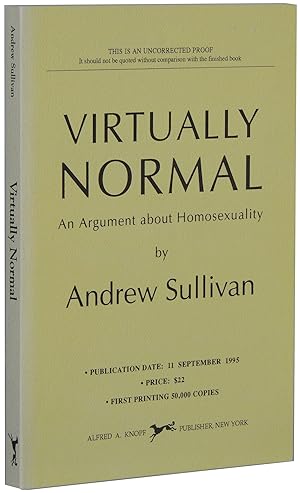 Seller image for Virtually Normal: An Argument about Homosexuality for sale by Crow Hop Rare Books