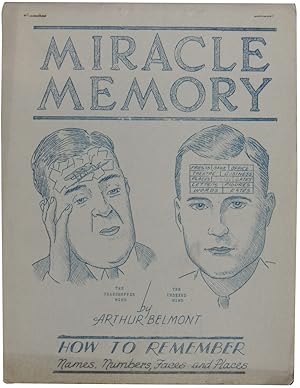 Miracle Memory: How to Remember Names, Numbers, Faces and Places (cover title). M-I-R-A-C-L-E M-E...