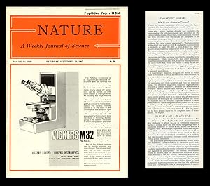 Life in the Clouds of Venus? In Nature 215, Issue 5107, pp. 1259-1260, September 16, 1967 [SAGAN ...