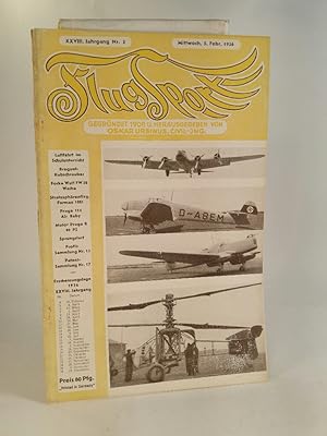 Seller image for Flugsport. XXVIII. Jahrgang 1936, Nr. 3 Illustrierte technische Zeitschrift für das gesamte Flugwesen for sale by ANTIQUARIAT Franke BRUDDENBOOKS