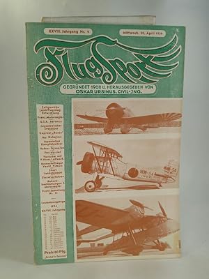 Seller image for Flugsport. XXVIII. Jahrgang 1936, Nr. 9 Illustrierte technische Zeitschrift für das gesamte Flugwesen for sale by ANTIQUARIAT Franke BRUDDENBOOKS