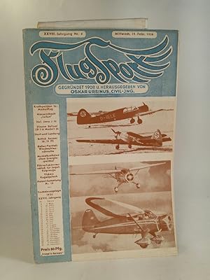 Seller image for Flugsport. XXVIII. Jahrgang 1936, Nr. 4 Illustrierte technische Zeitschrift für das gesamte Flugwesen for sale by ANTIQUARIAT Franke BRUDDENBOOKS