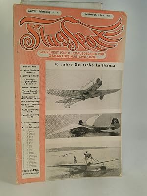 Seller image for Flugsport. XXVIII. Jahrgang 1936, Nr. 1 Illustrierte technische Zeitschrift für das gesamte Flugwesen for sale by ANTIQUARIAT Franke BRUDDENBOOKS